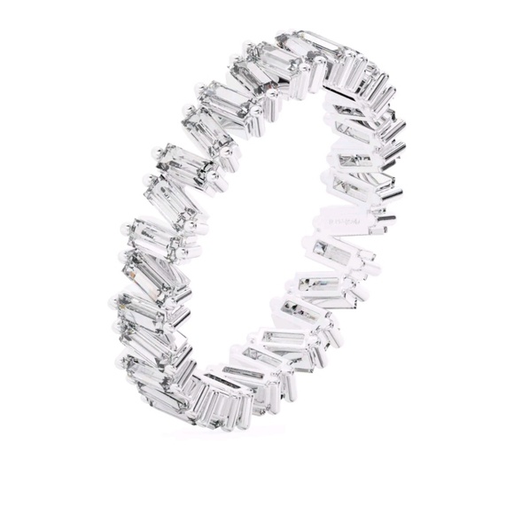 Sz7, Baguette Diamond Eternity Ring, 9k white gold - Picture 2 of 5